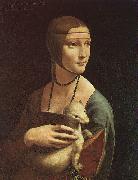  Leonardo  Da Vinci Portrait of Cecilia Gallarani Spain oil painting artist